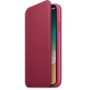 Apple kaitsekest Leather Folio (iPhone X) Berry, punane