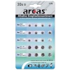 Arcas patareid AG Set 4xAG1, 4xAG3, 4xAG4, 4xAG10, 4xAG13, Alkaline Buttoncell, 20 pc(s)
