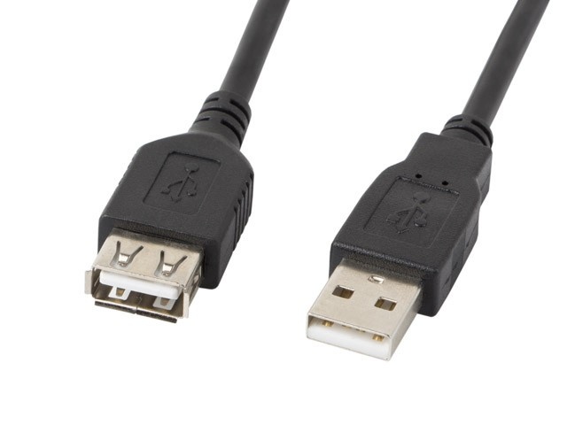 Lanberg kaabel Extension Cable USB 2.0 AM-AF must 1.8M