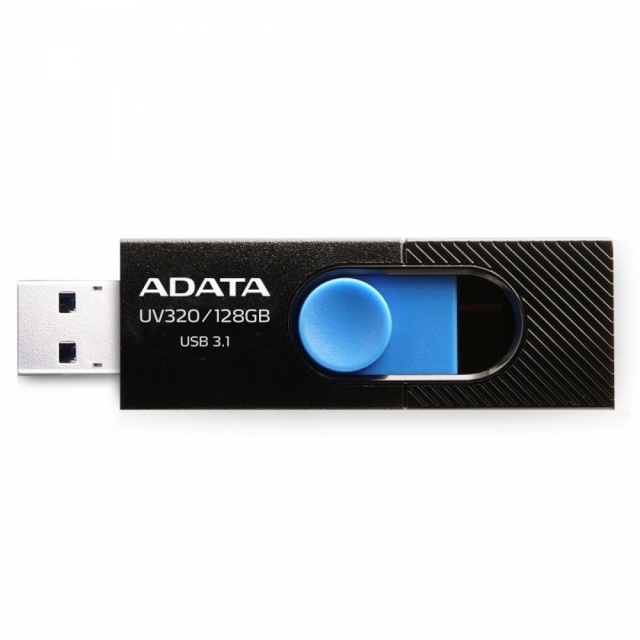 ADATA mälupulk UV320 128G USB3.1, must/sinine
