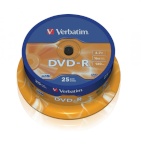 Verbatim toorikud DVD-R 16x 4.7GB 25tk Cake Box 43522