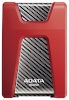 Adata kõvaketas ADATA external HD650 punane 2TB USB3.0
