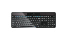 Logitech klaviatuur Wireless Solar Keyboard K750 Black USB, DE (QWERTZ)