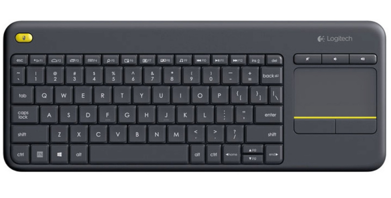 Logitech klaviatuur Wireless Touch Keyboard K400 Plus Black USB (DE)