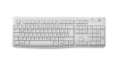 Logitech klaviatuur Keyboard K120 for Business White USB, DE