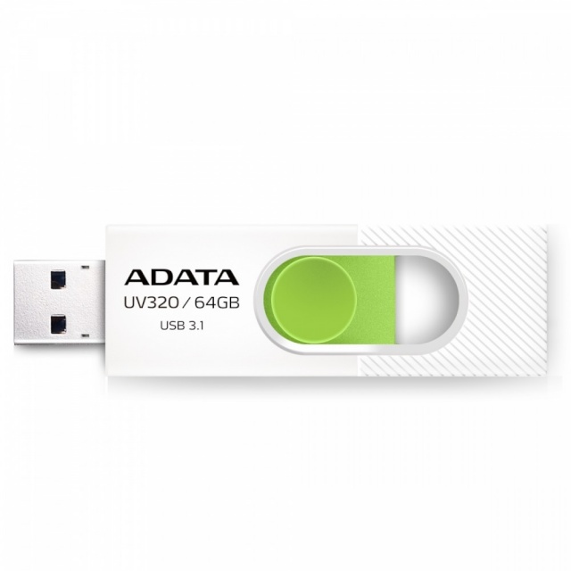 ADATA mälupulk UV320 64GB USB3.1 valge-roheline
