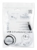 Gembird kaabel Extension Cable USB 2.0 0.15m must