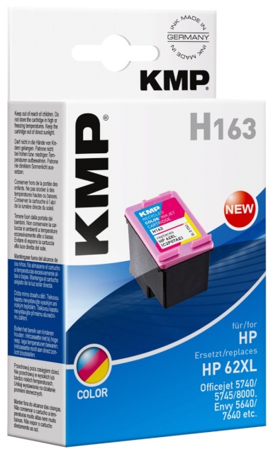 KMP tindikassett H163 3-colours asendustoode: C2P07AE 62 XL