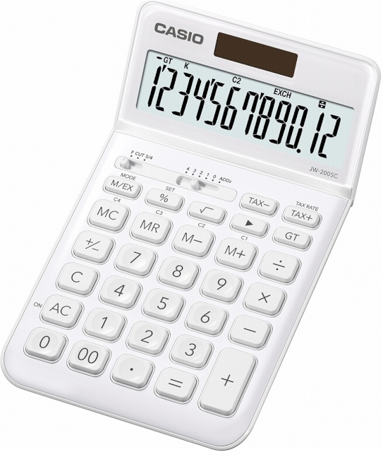 Casio kalkulaator JW-200SC-WE valge