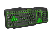 Esperanza klaviatuur ILLUMINATED Gaming Keyboard roheline