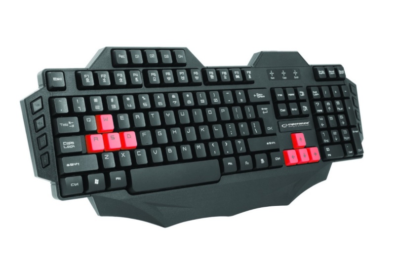 Esperanza klaviatuur EGK402R Multimedia Gaming Keyboard NINJA punane
