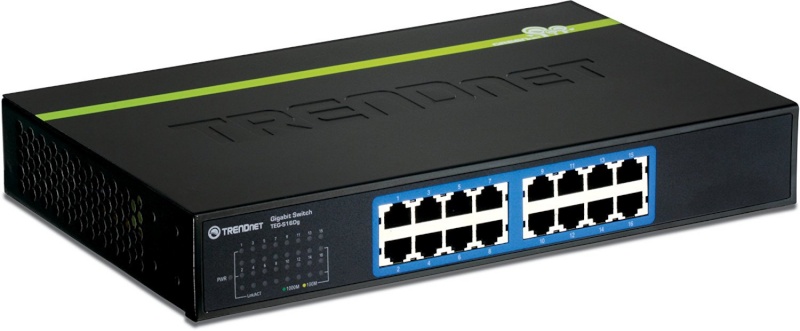 Trendnet TEG-S16DG 16-Port Gbit GREENnet Desktop metall