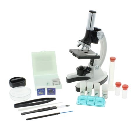 Byomic mikroskoop Beginners Microscope Set 100, 400 and 900x in Case