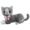 Beppe pehme mänguasi Grey Cat Flico with bow 34 cm