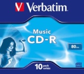Verbatim toorikud CD-R Audio 80min 10tk Jewel Case 43365