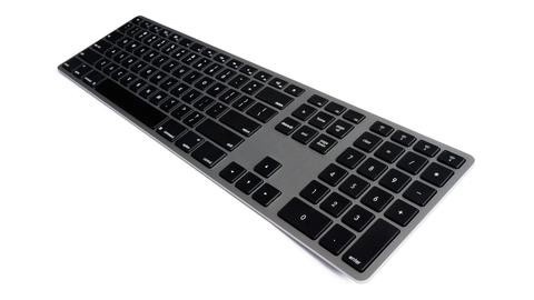 Matias klaviatuur Mac aluminum Wireless Keyboard illuminated Space Gray, hall