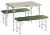 Coleman matkalaud Camping Set Pack-Away Table for 4 + 2 istepinki, hall/roheline