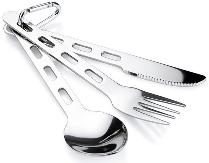 GSI Outdoors Glacier Stainless 3pc Ring Cutlery