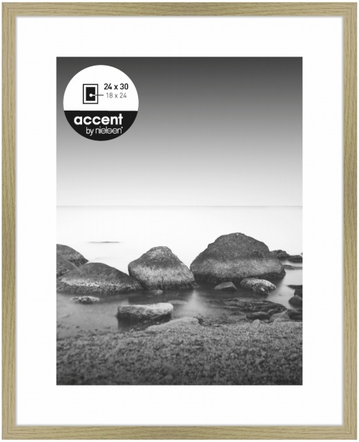Nielsen Design pildiraam Aura oak 24x30 Wood + Passepartout 1122002