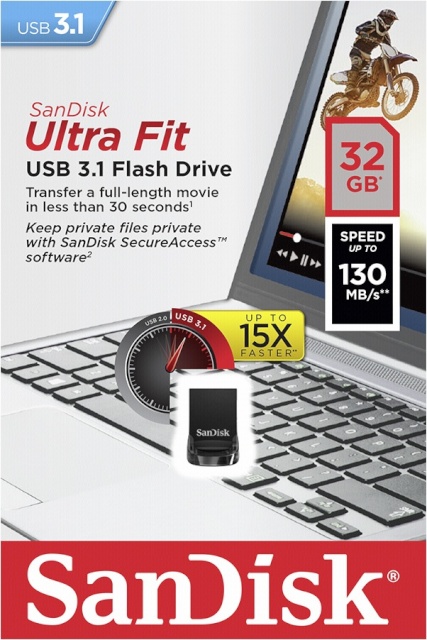 Sandisk mälupulk Cruzer Ultra Fit 32GB USB 3.1 SDCZ430-032G-G46