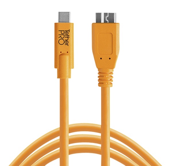 Tether Tools kaabel USB-C to 3.0 Micro- B 4,60m oranž