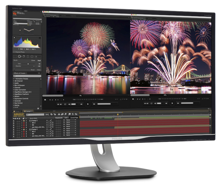 Philips monitor 32" 328P6AUBREB LCD USB-C dokiga