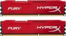 HyperX mälu FURY Red 8GB DDR3 (2x4GB) 1600MHz CL10