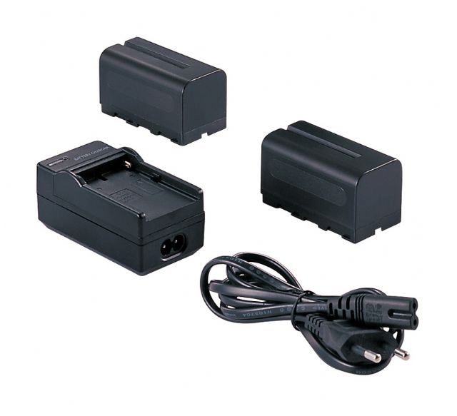 Falcon Eyes komplekt NP-F750 (2tk) + laadija SP-CHG for LED Lamp