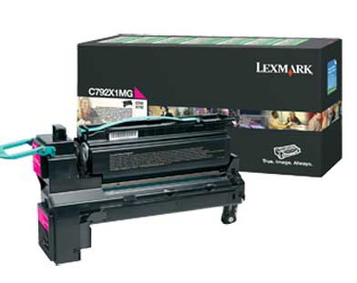Lexmark tooner C792X1MG Extra High Yield Return Program magneta
