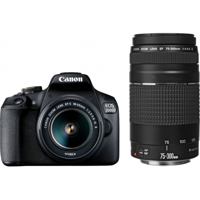 Canon EOS 2000D + 18-55mm IS + 75-300mm