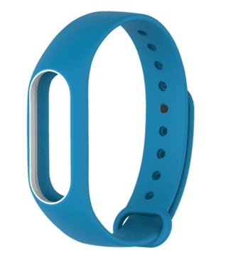 Randmerihm Silicone Watch Strap (Xiaomi Mi Band 2) helesinine/valge