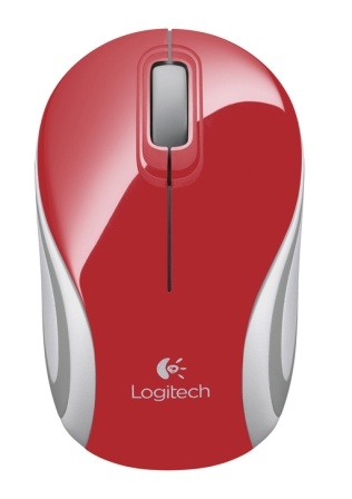 Logitech hiir Wireless Mini Mouse M187 punane