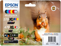 Epson tindikassett Multipack 6-colors | 378XL+478XL | Claria Photo HD