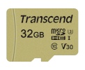 Transcend mälukaart microSDHC 500S 32GB Class 10 UHS-I U3 V30 + Adapter