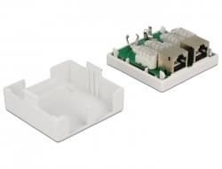 Delock kaabel Modular Wall Outlet 2xRJ45 Port Cat.6 LSA