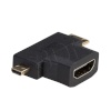 Akyga adapter AK-AD-23 HDMI - miniHDMI+microHDMI F-M