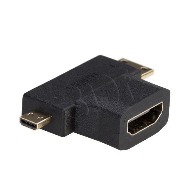Akyga adapter AK-AD-23 HDMI - miniHDMI+microHDMI F-M