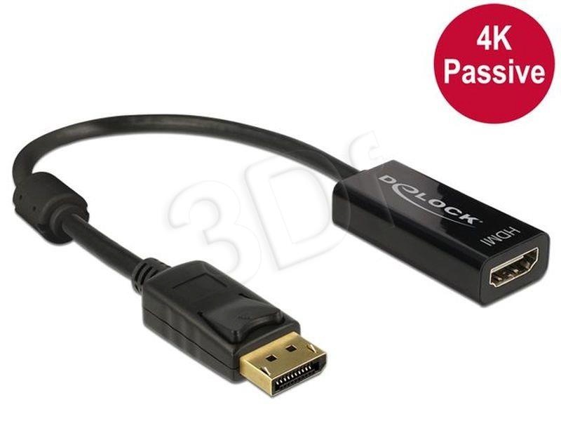 Delock adapter DISPLAYPORT(M) - HDMI(F) 4K Passive