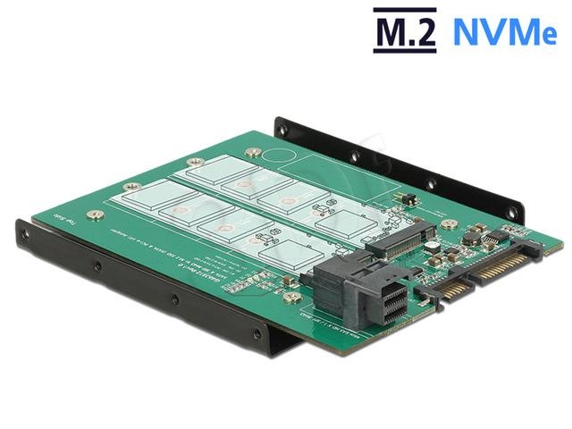 Delock adapter 22PIN + SFF-8643 NVME ->2X M.2 NGFF KEY M+B