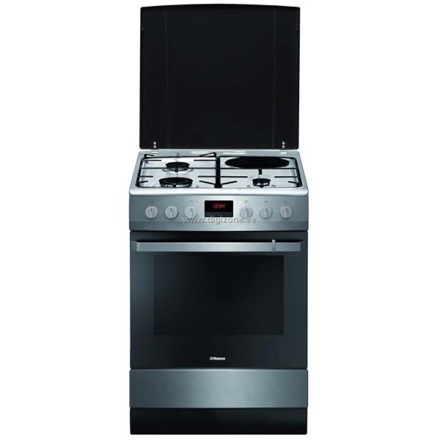 Hansa gaasipliit FCMX68209 elektriahjuga, 60cm, roostevaba