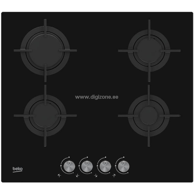 Beko integreeritav gaasi-pliidiplaat HILG64222S Built-In Gas Hob, must
