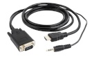 Gembird adapter HDMI-A(M) ->VGA (F) + AUDIO, NA KABLU 1.8M, must