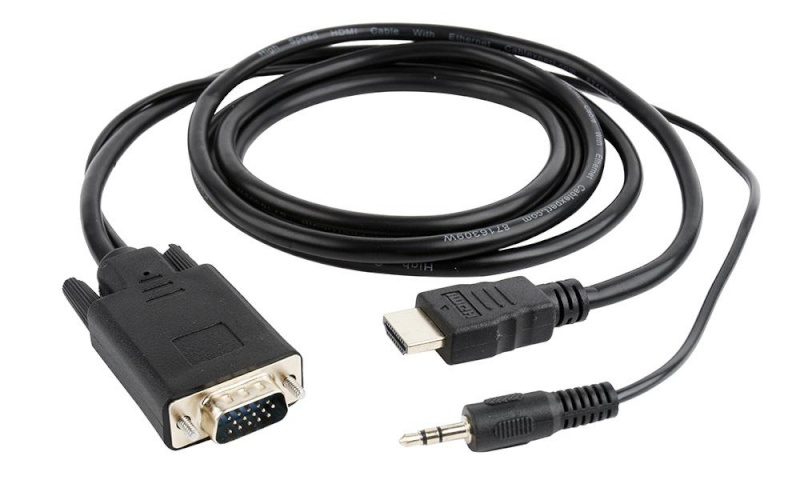 Gembird adapter HDMI-A(M) ->VGA (F) + AUDIO, NA KABLU 1.8M, must