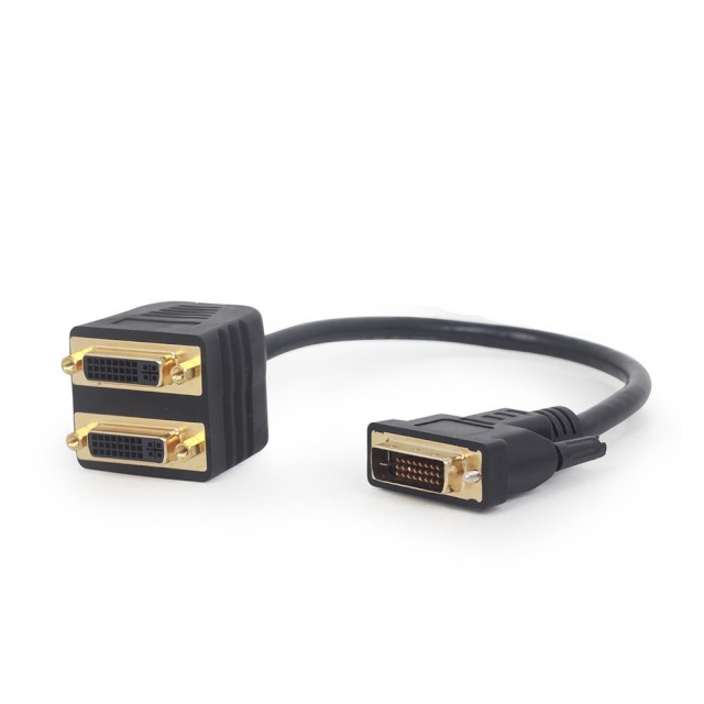 Gembird adapter SPLITTER DVI (M) -> 2X DVI (F), 0.3M, must