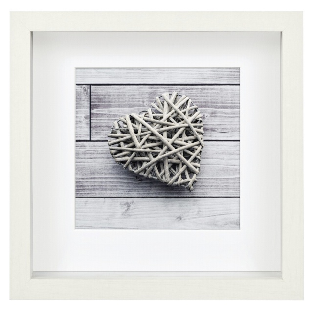 Hama pildiraam Scala 3D valge 23x23 Portrait Wood Passepartout 59777