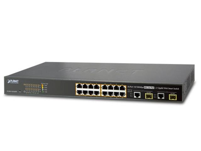 Planet switch FGSW-1816HPS (16x 10/100Mbps, 2x 10/100/1000Mbps)