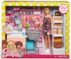 Barbie mängunukk + supermarket