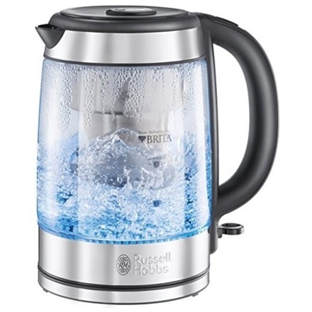 Russell Hobbs veekeetja 20760-57 Clarity, 2200W, glass, must/hõbedane