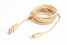 Gembird kaabel Cotton braided USB Cable 8pin / 1.8m / iPhone / kuldne