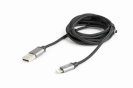 Gembird kaabel Cotton braided USB cable 8pin / 1.8m / iPhone / must